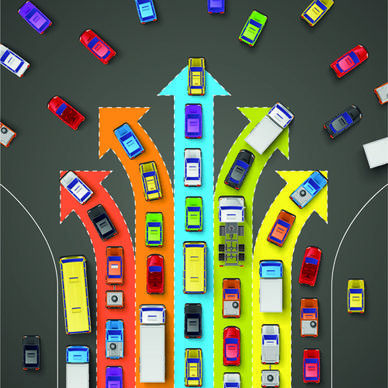 modern traffic jam vector design