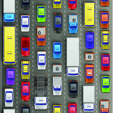 modern traffic jam vector design