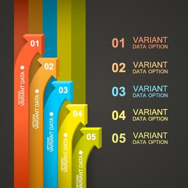 arrow infographics template vector