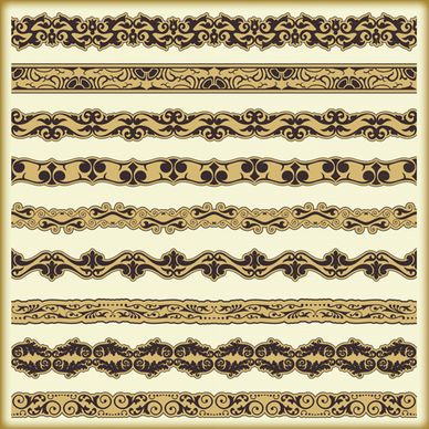 ornament pattern borders vector