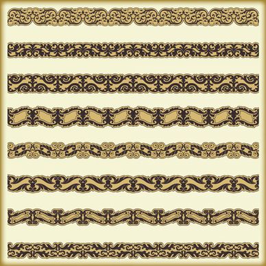 ornament pattern borders vector