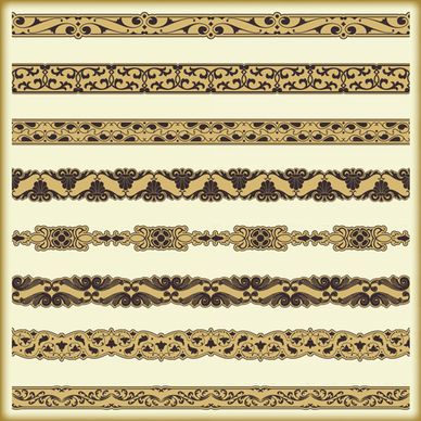 ornament pattern borders vector