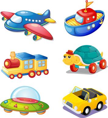 shiny children toys vector illustration vector