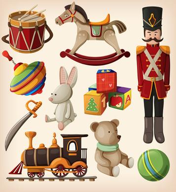 shiny children toys vector illustration vector