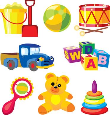 shiny children toys vector illustration vector