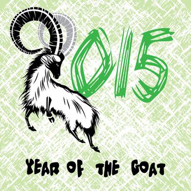 vector set of15 sheep year background