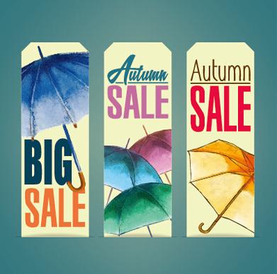 autumn sale tags design graphics vector