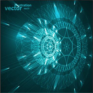 futuristic tech object vector background