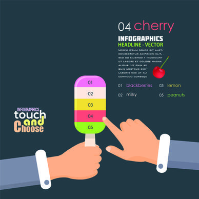 touch with choose business template vector