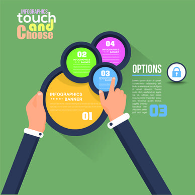 touch with choose business template vector