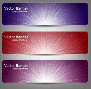 colorful optical line vector banner