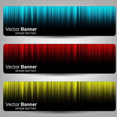 colorful optical line vector banner