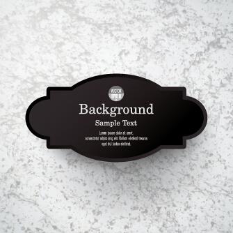 black label with background vector