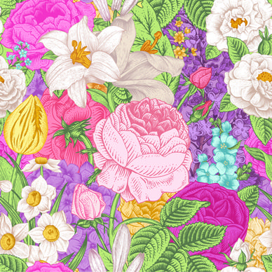 elegant retro floral vector seamless pattern