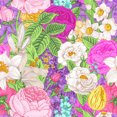 elegant retro floral vector seamless pattern