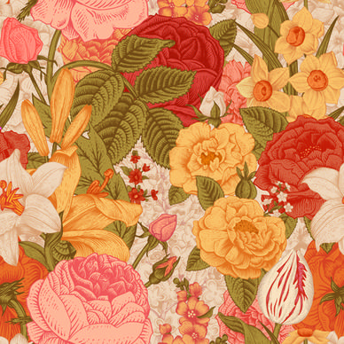 elegant retro floral vector seamless pattern