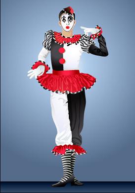 funny clown show vector