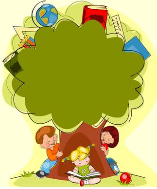 hand drawn school kids vector background