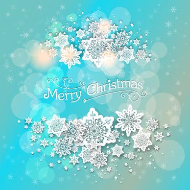 beautiful snowflake with shiny background vector