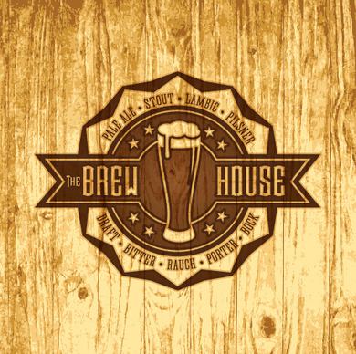 vintage wooden beer labels vector