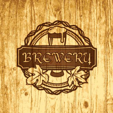 vintage wooden beer labels vector