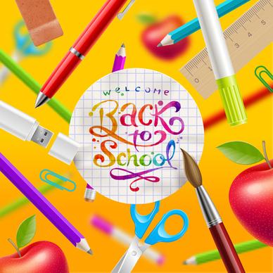 classic school background creatime vector