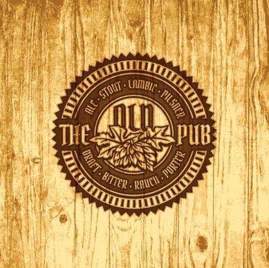 vintage wooden beer labels vector