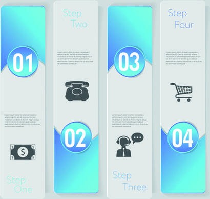 creative number business banner vector