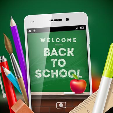 classic school background creatime vector