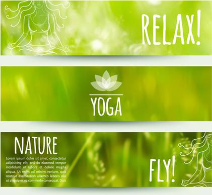 blurred green summer banner vector