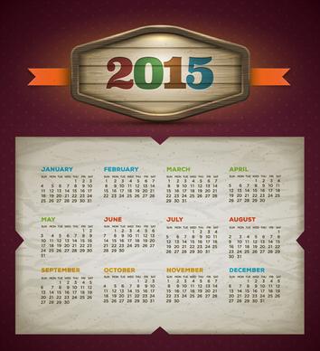 retro style calendar15 graphics vector