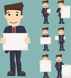 funny business people character creative vector