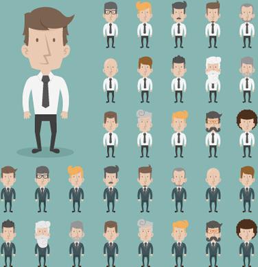 funny business people character creative vector