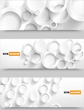 white paper banner vectora