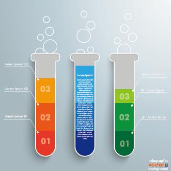 science experiment infographics vector graphics