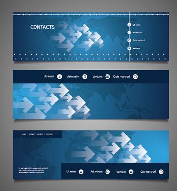 world maps and modern banners vector