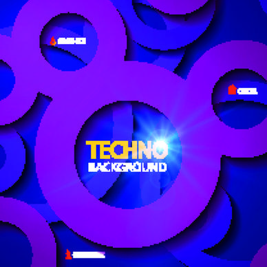 circular tech vector background art