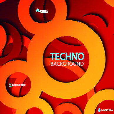 circular tech vector background art