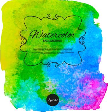 bright watercolor background graphics vector