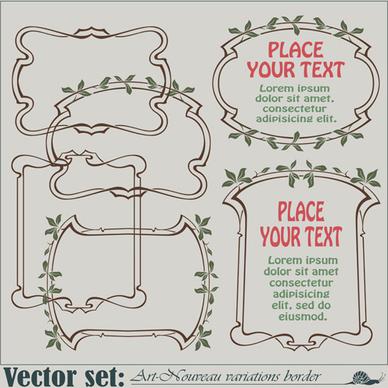 vector set art frames design elements