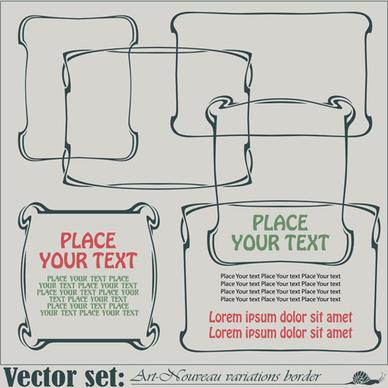 vector set art frames design elements