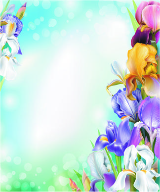 summer sunlight and flowers design vector