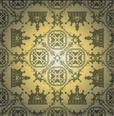 luxury crown vector seamless pattern vector