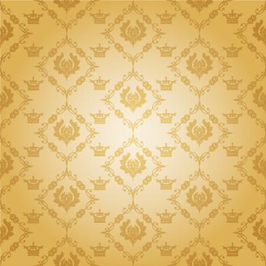 luxury crown vector seamless pattern vector