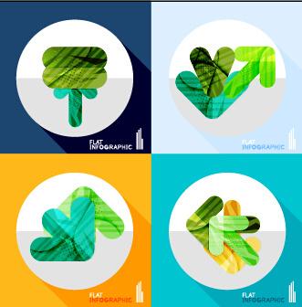 creative infographic flat icons vector