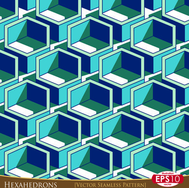 creative hexahedron vector seamless pattern vector