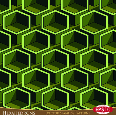 creative hexahedron vector seamless pattern vector