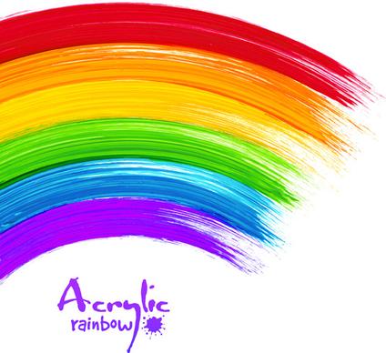 beautiful rainbow paint design vector