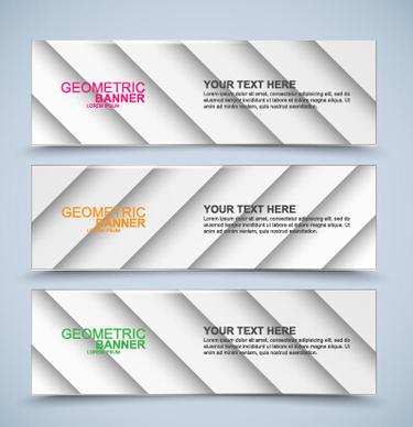 vector web banners creative design graphics set