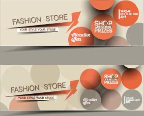 vector web banners creative design graphics set